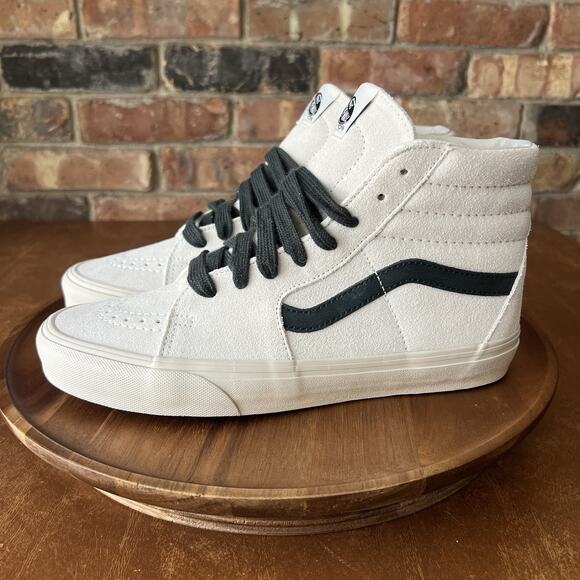Vans SK8 Hi Oversized Laces White Suede Grey Stripe Womens 9.5 Men\'s 8 Shoes main image 14